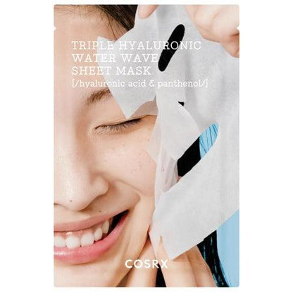 Cosrx - Hydrium Triple Hyaluronic Water Wave Sheet Mask - Hydrating Sheet Mask with Triple Hyaluronic Acid - 21ml
